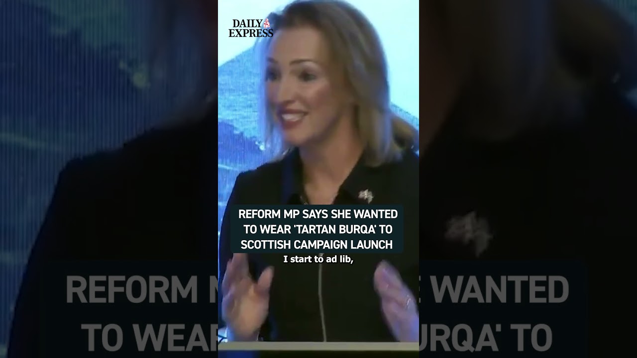 Reform MP Sarah Pochin joked about wearing a 'tartan burqa' during the Scottish campaign launch 😳
