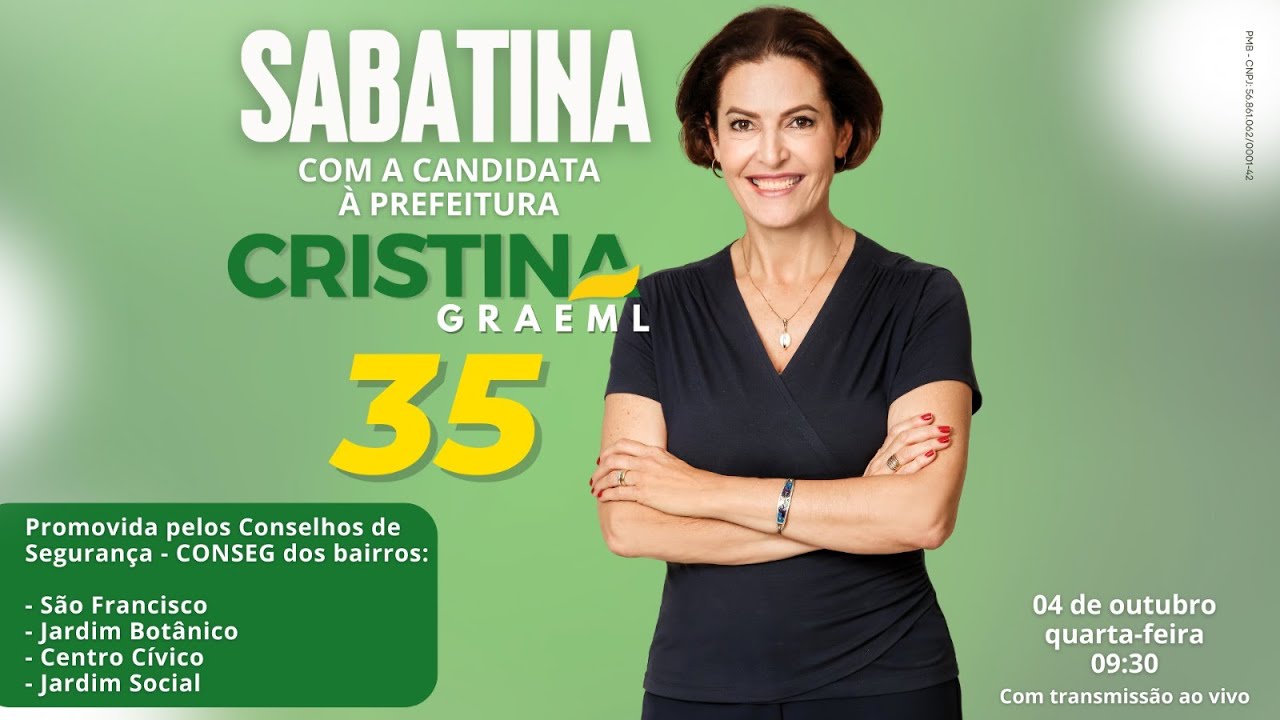 🗣 Sabatina com a candidata a Prefeitura de Curitiba Cristina Graeml 3️⃣5️⃣