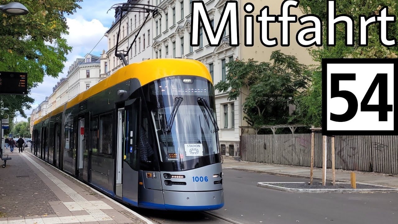 Straßenbahn Leipzig | Mitfahrt | Solaris Tramino NGT10 | Linie 54 | Neues Rathaus - Sportforum Ost