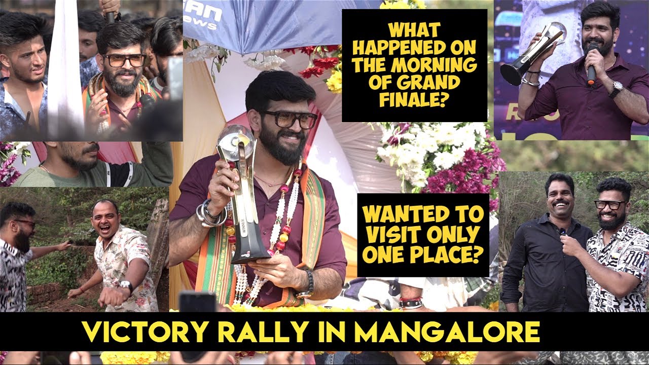 Grand Celebration of Roopesh Shetty's Bigg Boss Victory in Mangalore😍