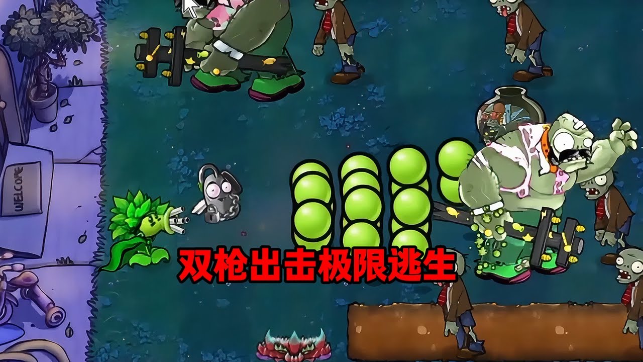 【植物大戰僵尸】雙槍出擊極限逃生！