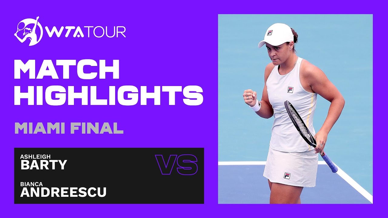 Ash Barty vs. Bianca Andreescu | 2021 Miami Open Final | WTA Match Highlights