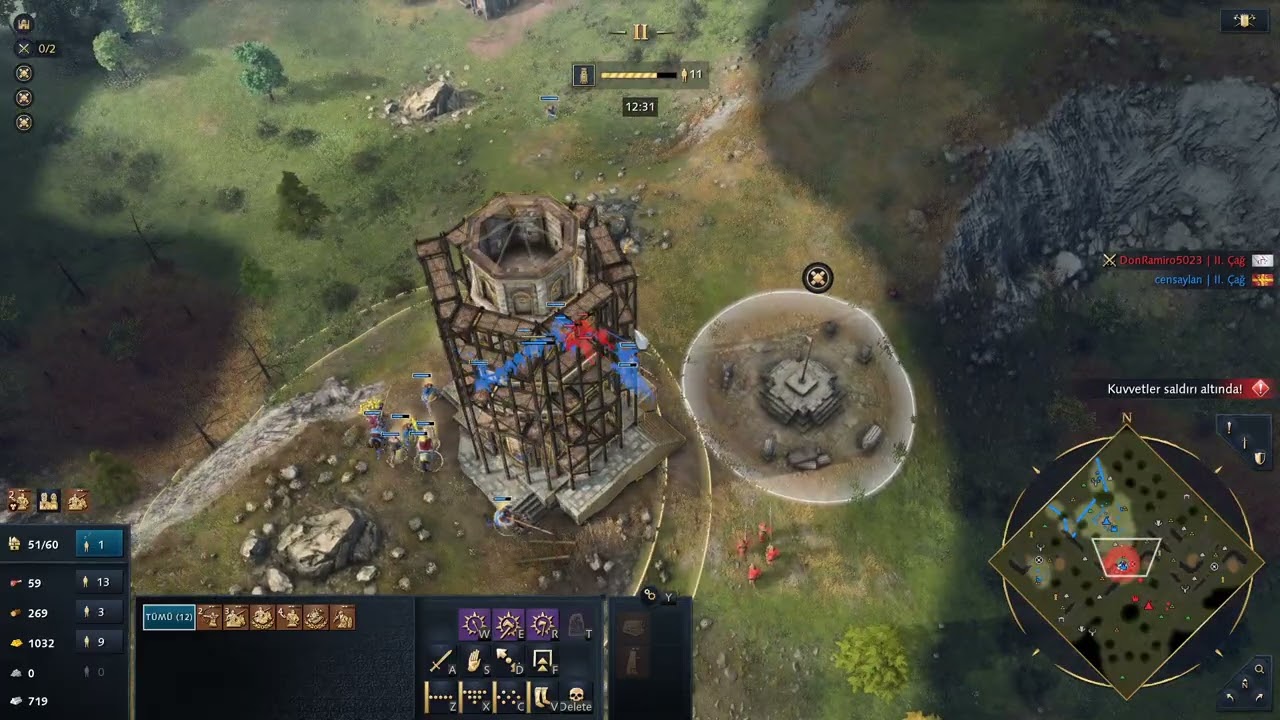 S12E038 Platin 1v1 Sıralı Oyun #aoe4 - MAKEDON vs Altın Ordu - Mükemmel Turtling