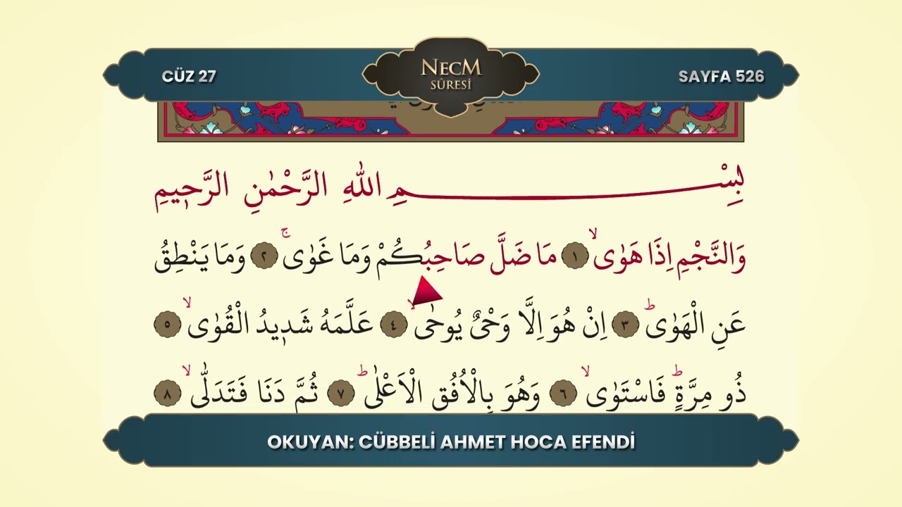 Mukâbele 27. Cüz | Satır Takipli Kur’ân Tilâveti | Cübbeli Ahmet Hoca