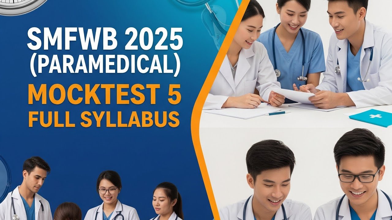 SMFWBEE 2025 MOCKTEST 5 | PARAMEDICAL MOCKTEST 5 | #smfwb  #SMFWBExam #paramedical #smfwbee2025