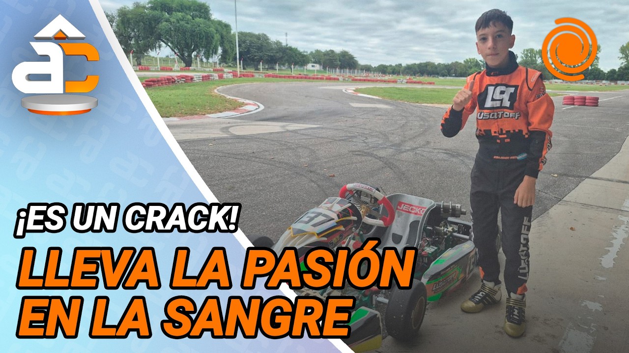 Benjamín compite en karting desde los 7 años y sueña con llegar a la Fórmula 1 y ser como Colapinto