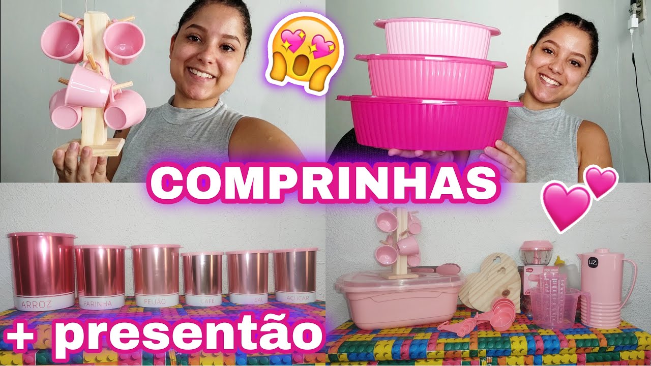 COMPRINHAS PARA O LAR | ABRINDO COMPRINHAS DA SHOPEE | TUDO ROSA 💕 | Casada aos 20