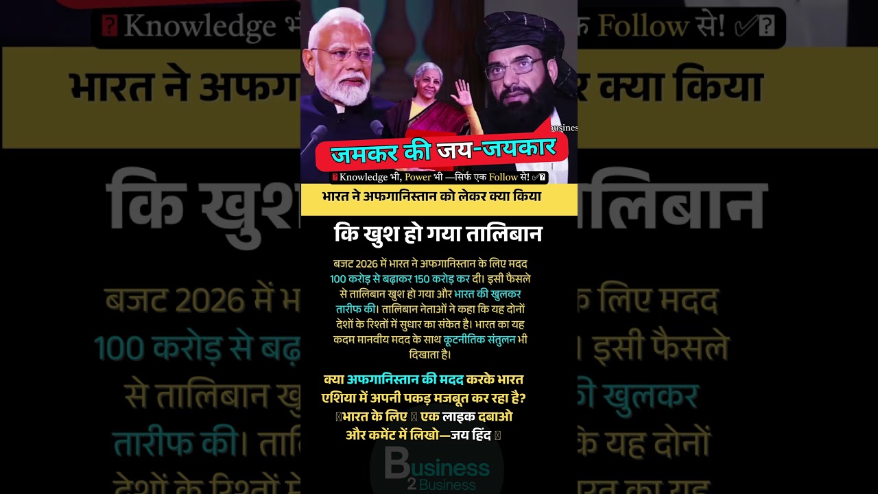 Taliban Happy With India? | Budget 2026