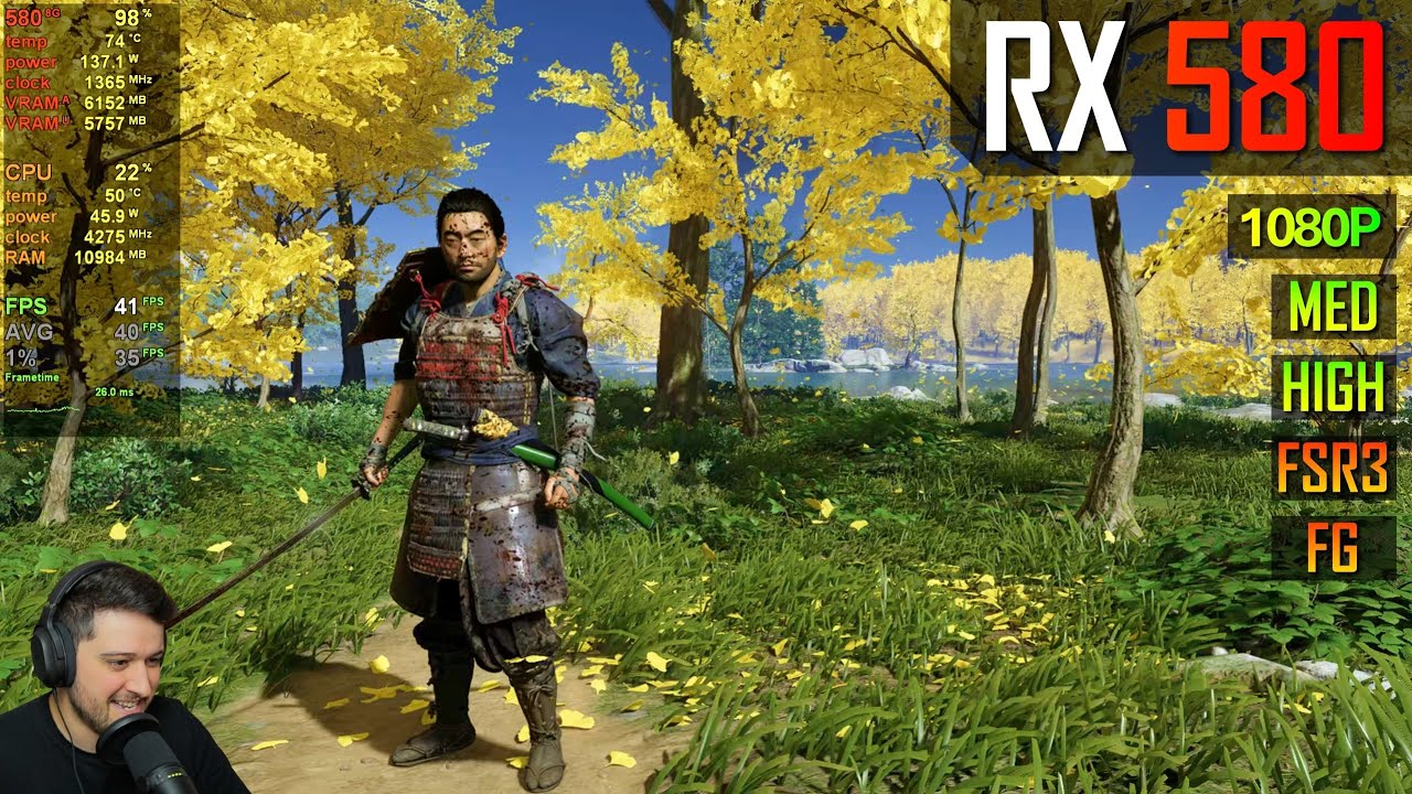 RX 580 8GB - Ghost of Tsushima - Surprisingly Good