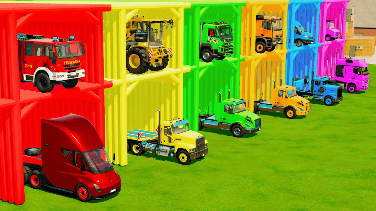 TRANSPORTING FIRE TRUCK, GARBAGE TRUCK & BIG TRUCKS by MAN TRANSPORTER! Farming Simulator 22