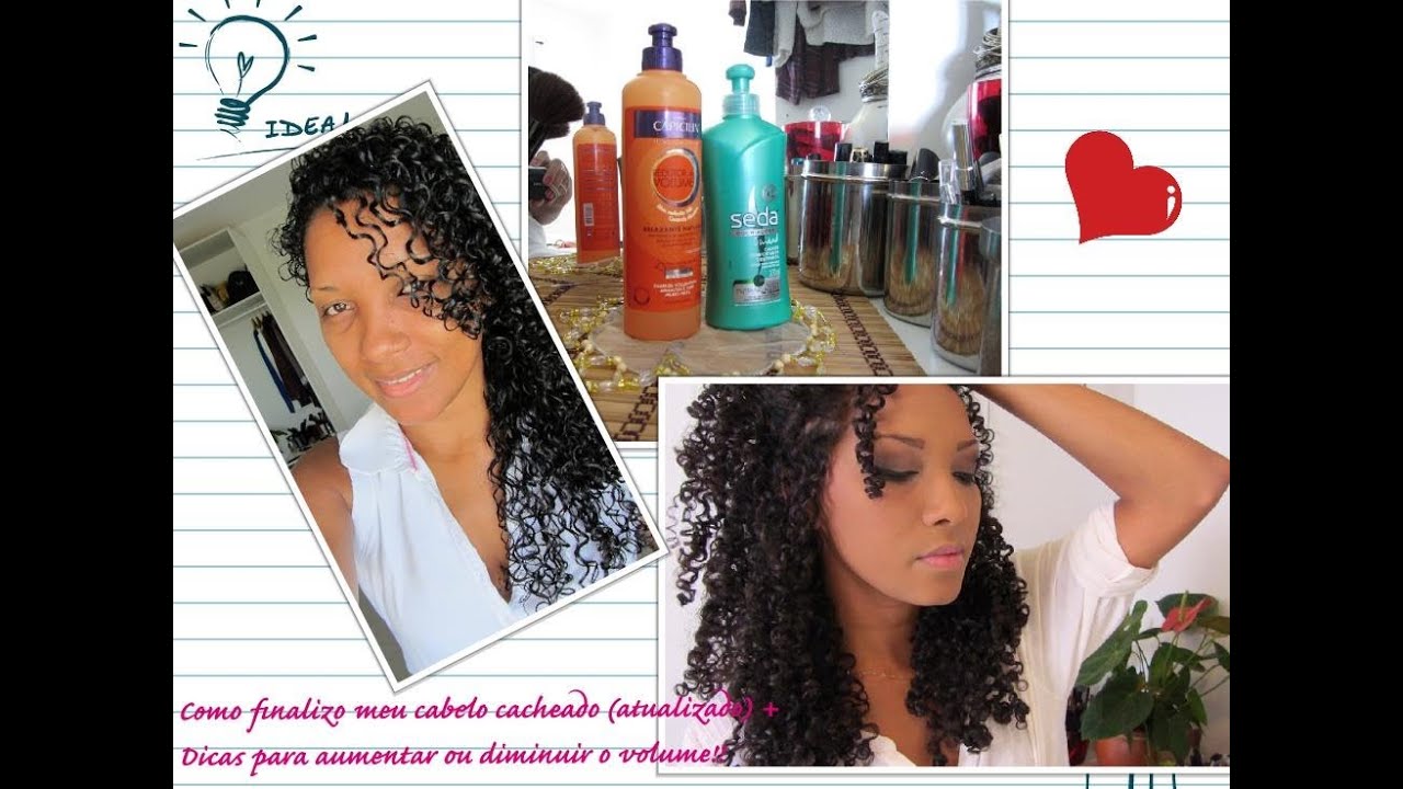 Finalizando o cabelo cacheado com 