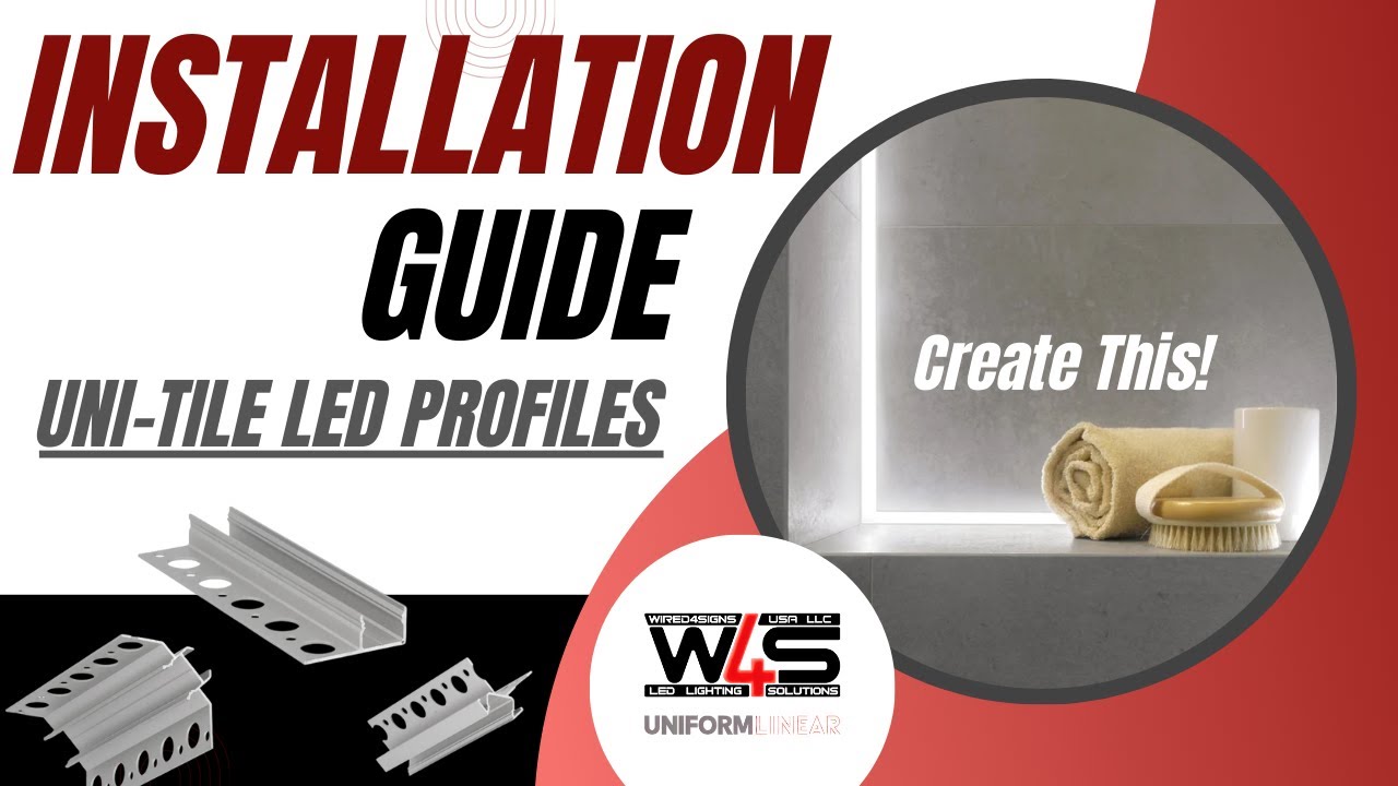 Uni-Tile LED Profiles 90, 180, 270 degree Installation Guide