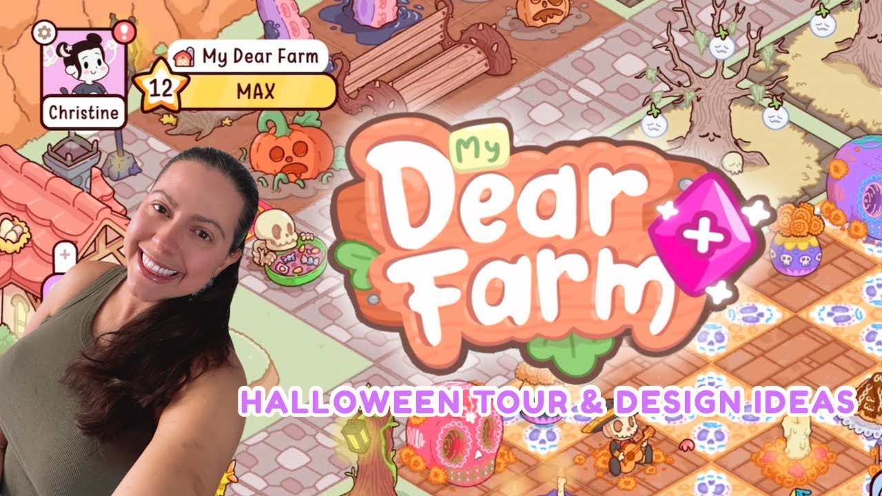 MY DEAR FARM GAMEPLAY TOUR - DECORATING MY FARM FOR HALLOWEEN DESIGN IDEAS
