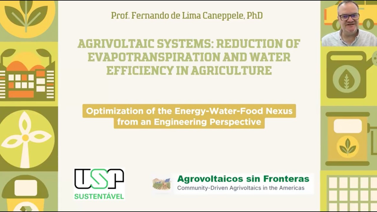 Fernando Lima de Caneppele - Agrivoltaics, Evapotranspiration and Water-Use Efficiency