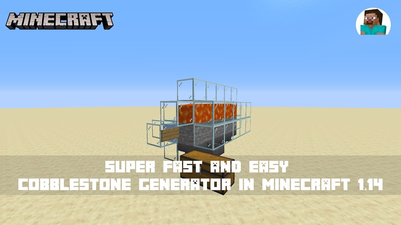 Super Fast And Easy Cobblestone/Stone Generator In Minecraft 1.14 (Village And Pillage Update)