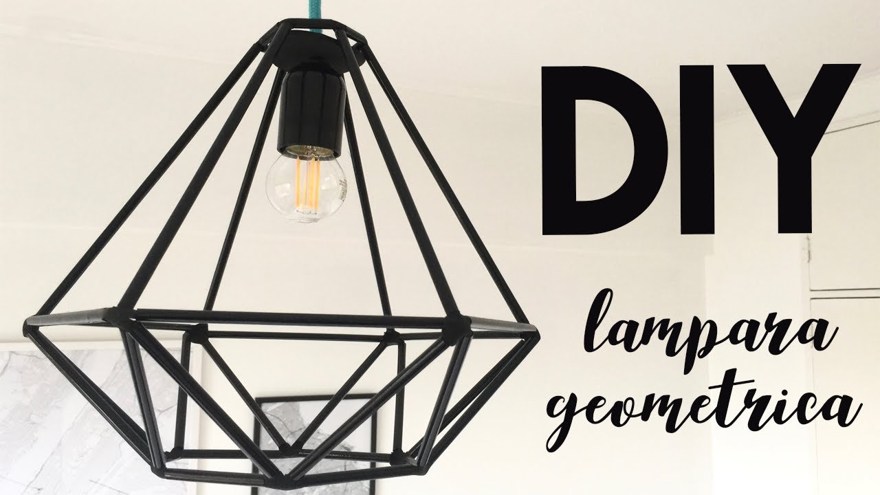 LAMPARA GEOMETRICA CON PITILLOS.  DIY / MAKE IT! DIANKITA