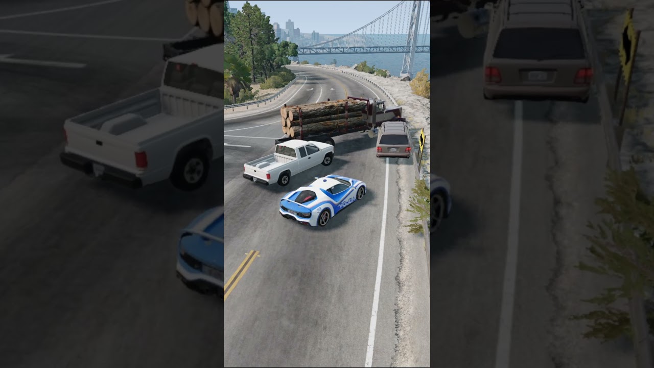 Realistic car crash #60 🚗💥  in  BeamNG.drive Physics Test! 