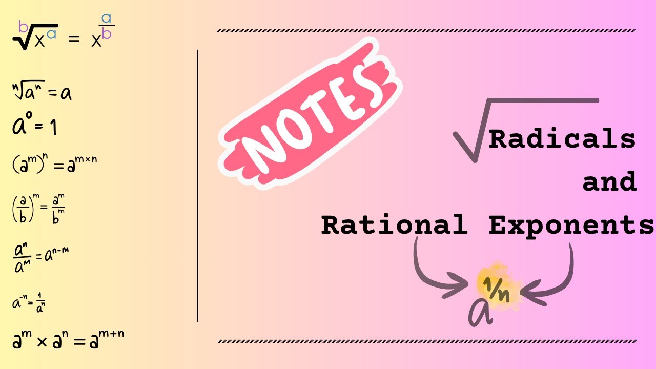 Radicals and Rational Exponents Notes