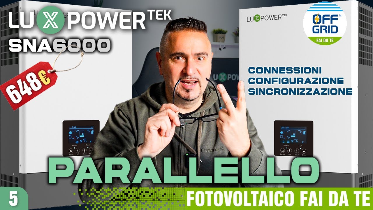 Parallelo LUXPOWER SNA6000 Connessioni e Configurazione Inverter Fotovoltaico Off-Grid Fai da Te #5
