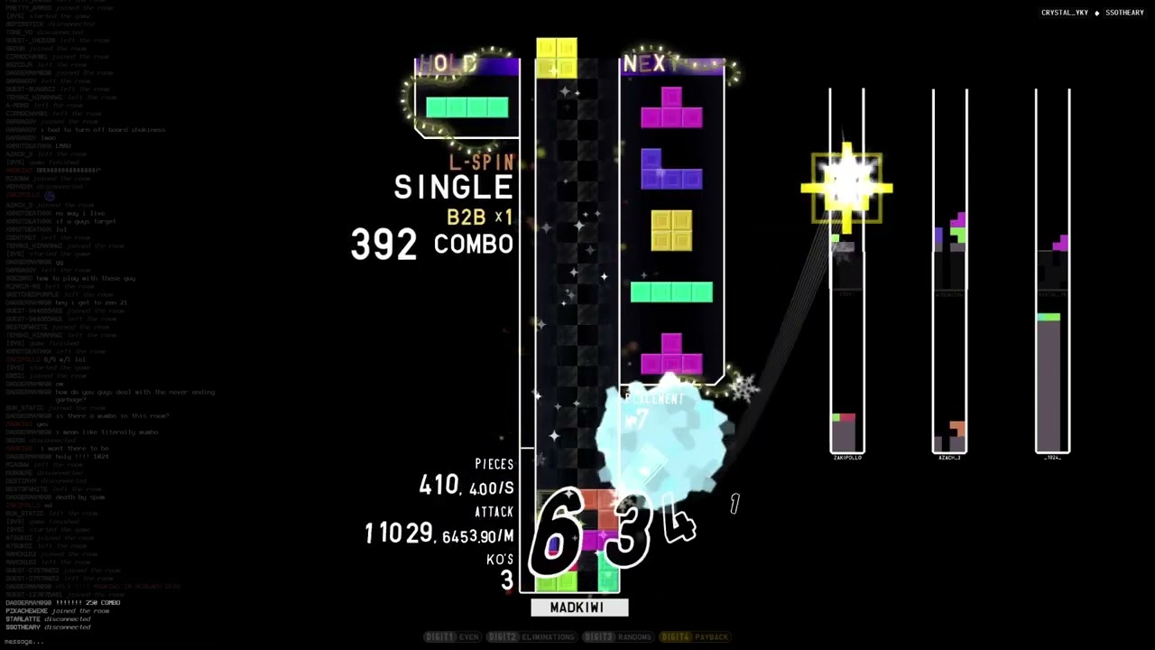 wr 4w!!!! 6.6k apm 27.25 app  [TETR.IO]