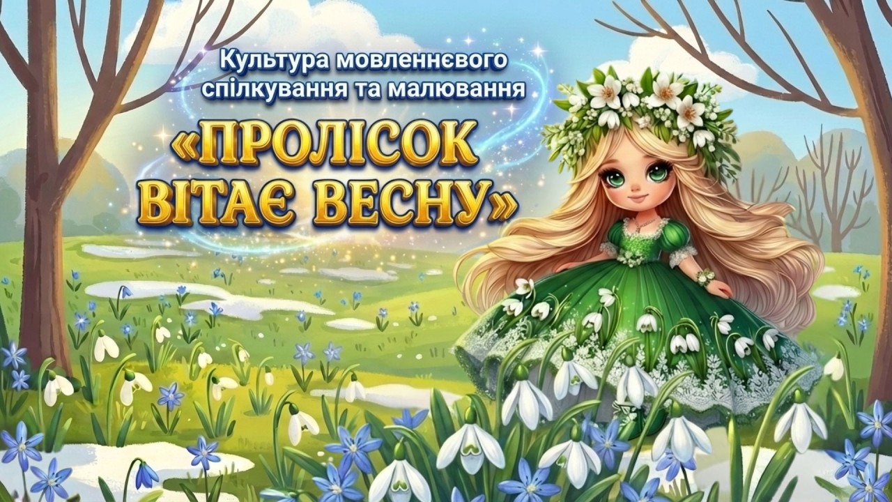 Культура мовленнєвого спілкування та малювання «Пролісок вітає весну»