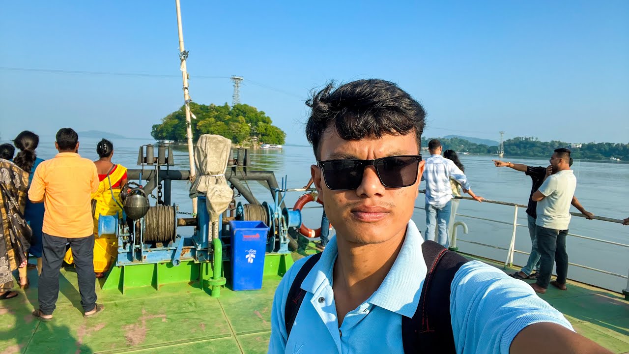 My First Ship Journey on The Brahmaputra River! | ￼Umananda Temple. 