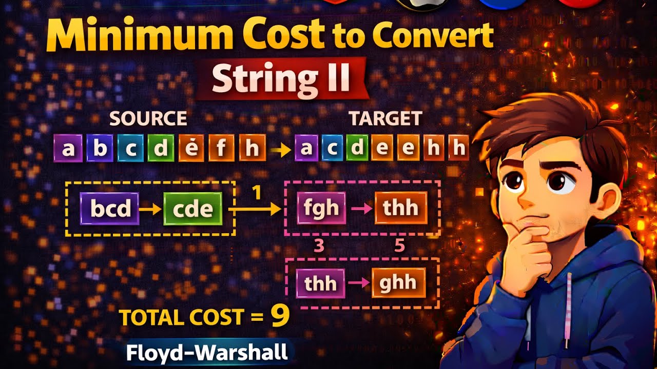 LeetCode | POTD |  Minimum Cost to Convert String II