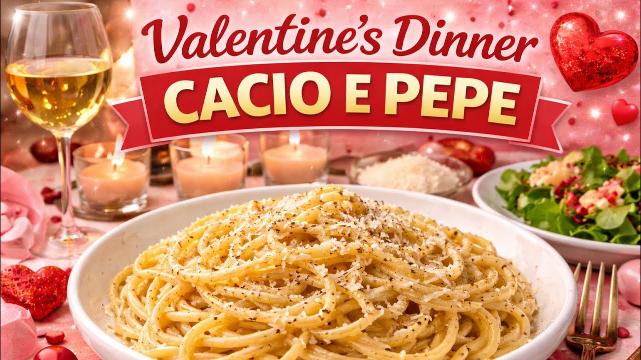 CACIO E PEPE : VALENTINE'S DINNER AT HOME : DATE NIGHT : GIADZY : GIADA DE LAURENTIS : FOOD NETWORK