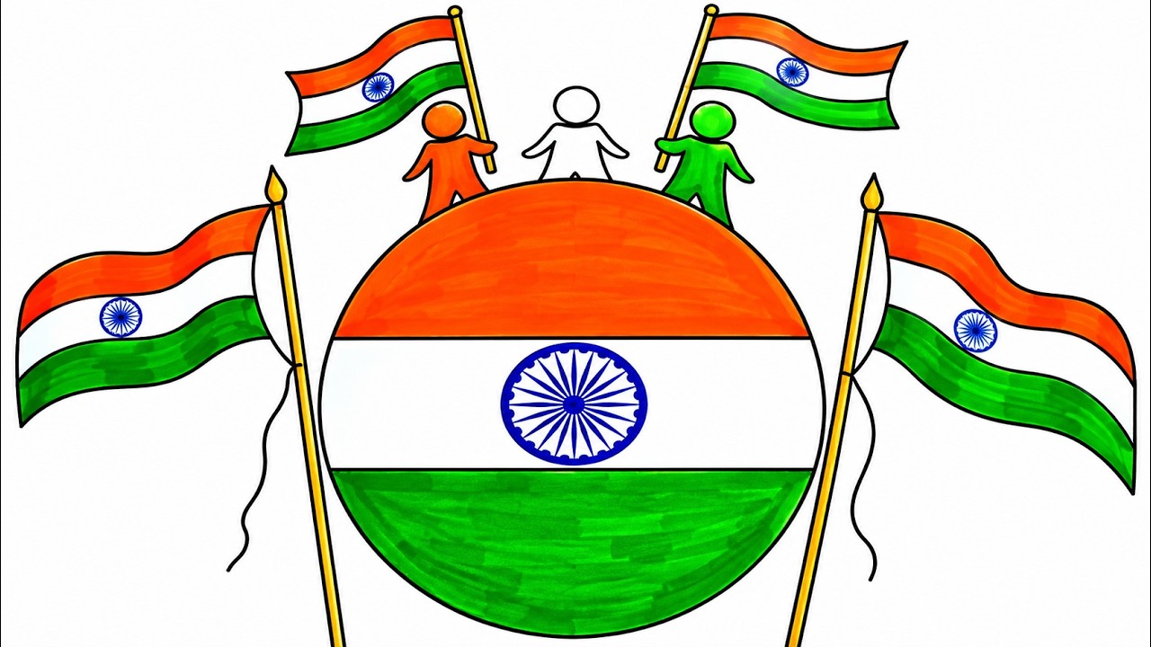 How to Draw Republic Day | Republic Day Drawing 2026 | Republic Day 2026 Drawing | 26 Jan Drawing