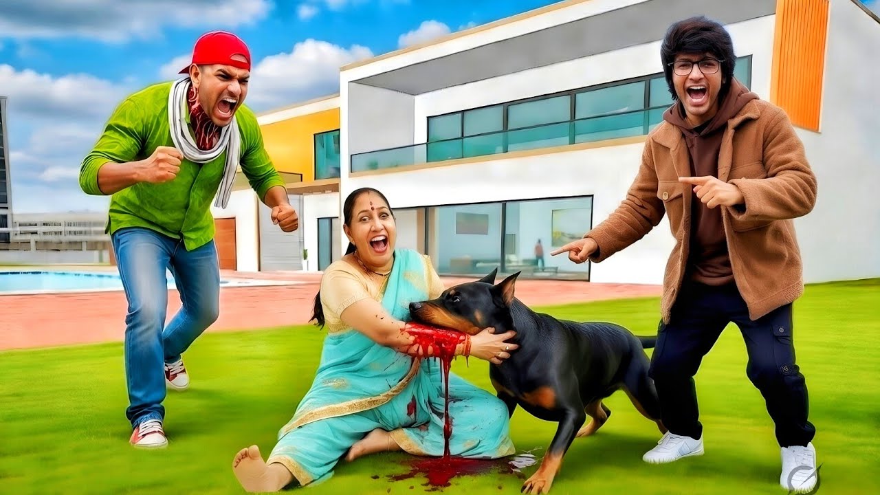 Saurabh's mother 😱 was bitten by a dog 🐕🤩 IN INDIAN THEFT AUTO SIMULATOR GAME 