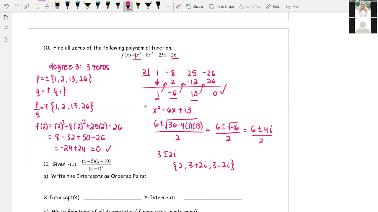 MATH1110 Exam 3 Review Session