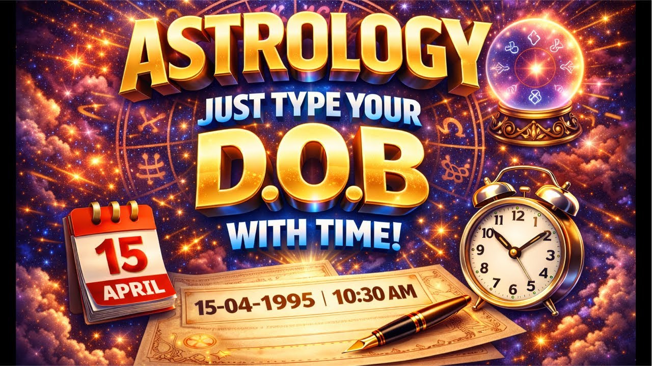 Hello everyone just type your D.O.B with time and place to know your life roadmap