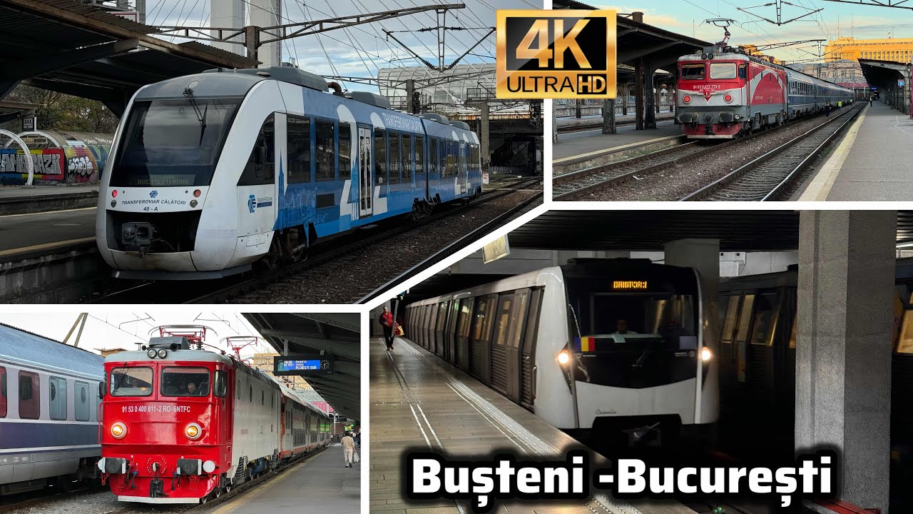[4k] De la munte la Capitala, Bușteni - București || From the mountains to the capital🚂
