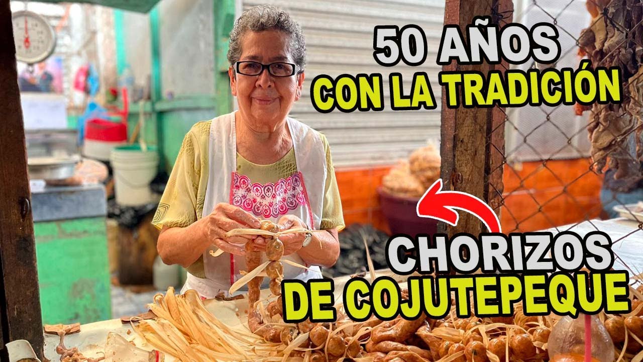 MEDIO SIGLO de elaborar los MAS FAMOSOS CHORIZOS DE CERDO DE  NIÑA JUANITA DEL MERCADO DE COJUTE