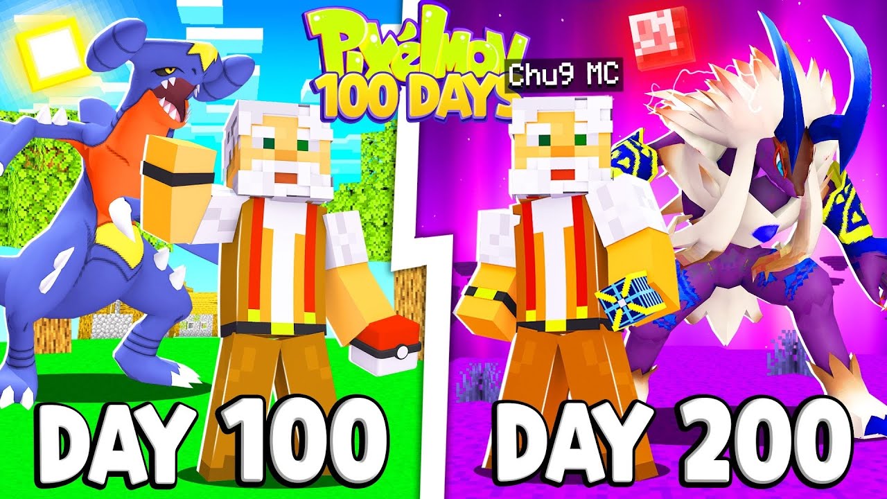 T&oacute;m tắt 200 Ng&agrave;y Minecraft Pixelmon Ultra Sinh Tồn Si&ecirc;u Kh&oacute; T&ocirc;i Bắt Thủy Thần Hắc &Aacute;m !!