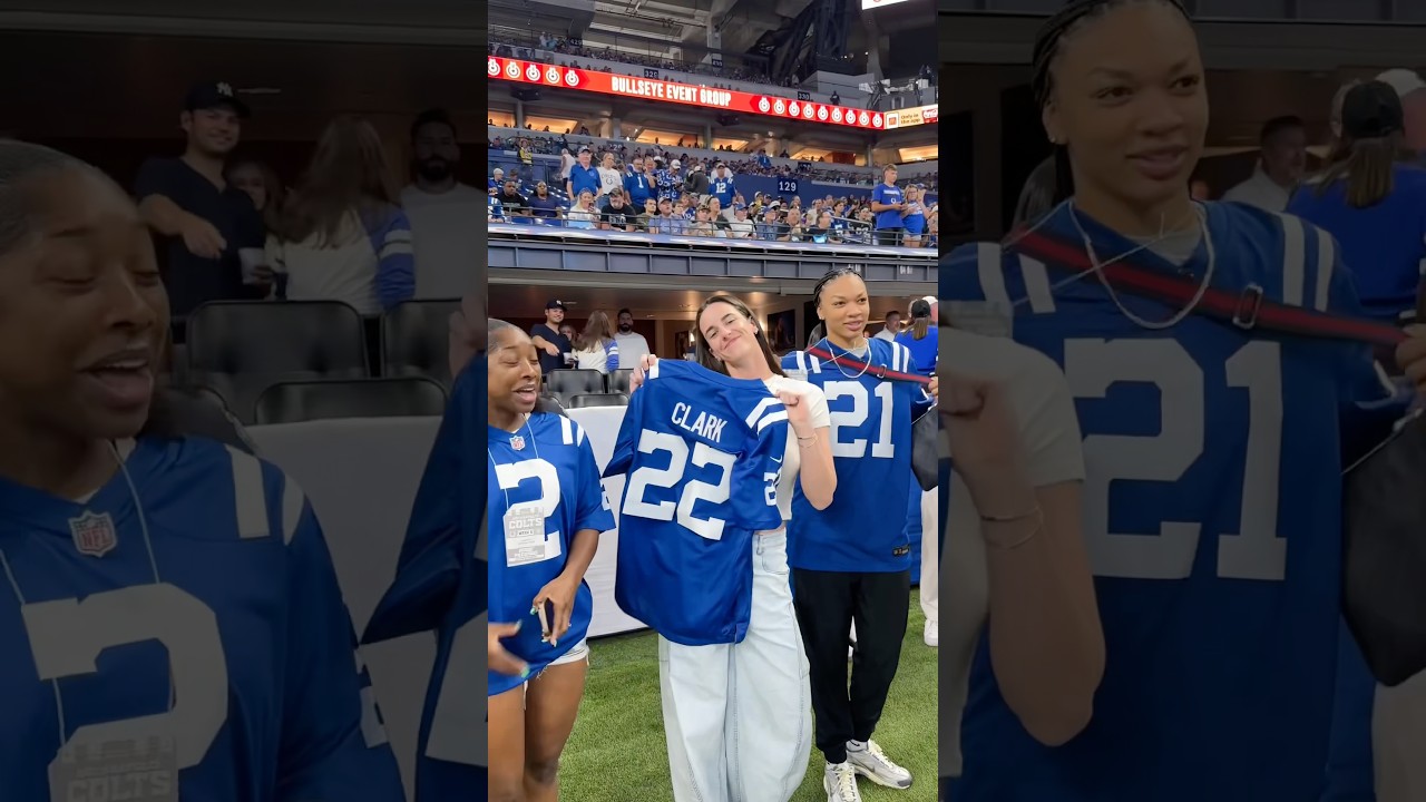 Caitlin Clark and the Indiana Fever pulled up to the Indianapolis Colts football game 🏈