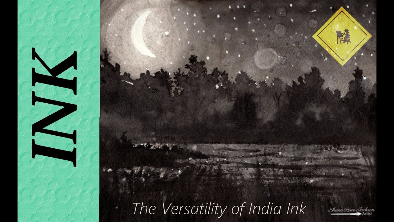 Why I Love India Ink + Moonlit Landscape Demo