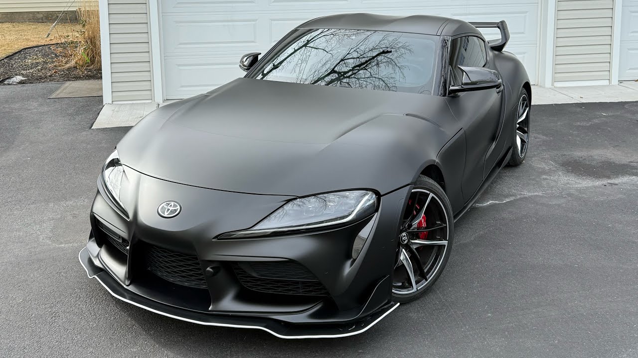 MK5 SUPRA Wrapped in MATTE BLACK Looks MENACING! 🥵🔥🤯