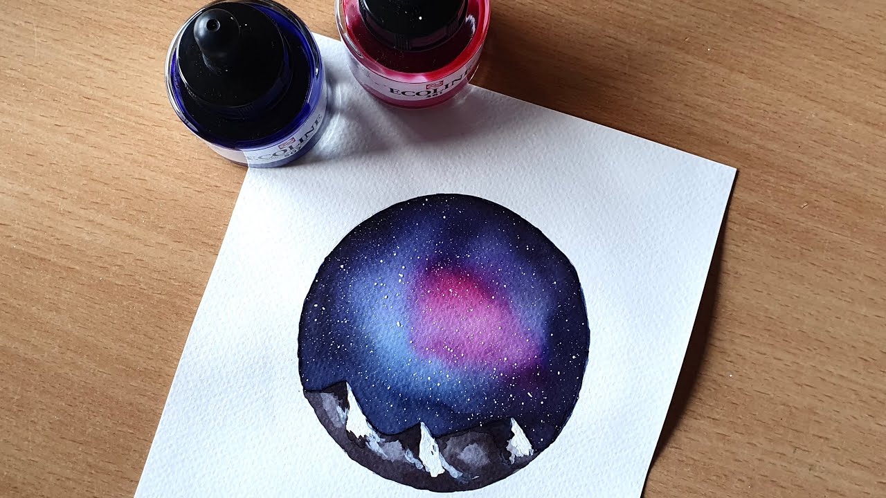 Galaxy/sterrenhemel met Ecoline