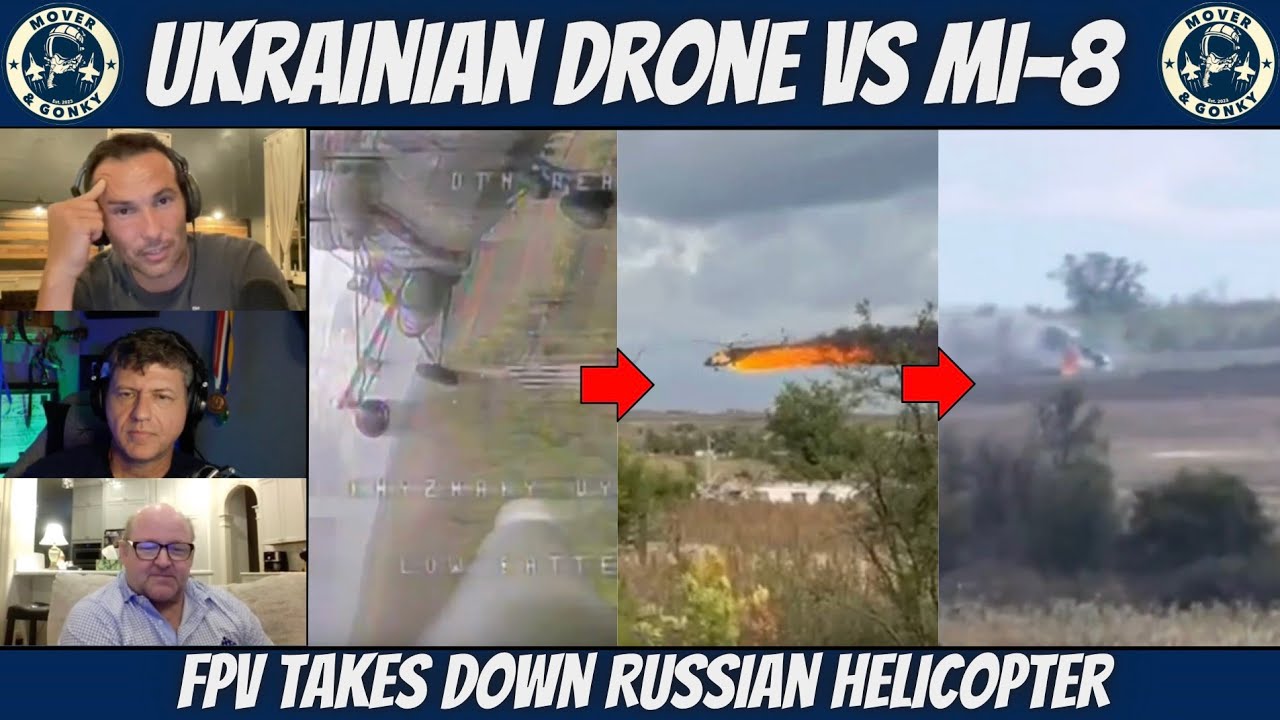 Украинский беспилотник FPV уничтожил российский Ми-8 — реакция американских пилотов