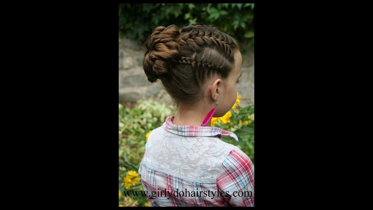 Big Flower Bun Updo Style