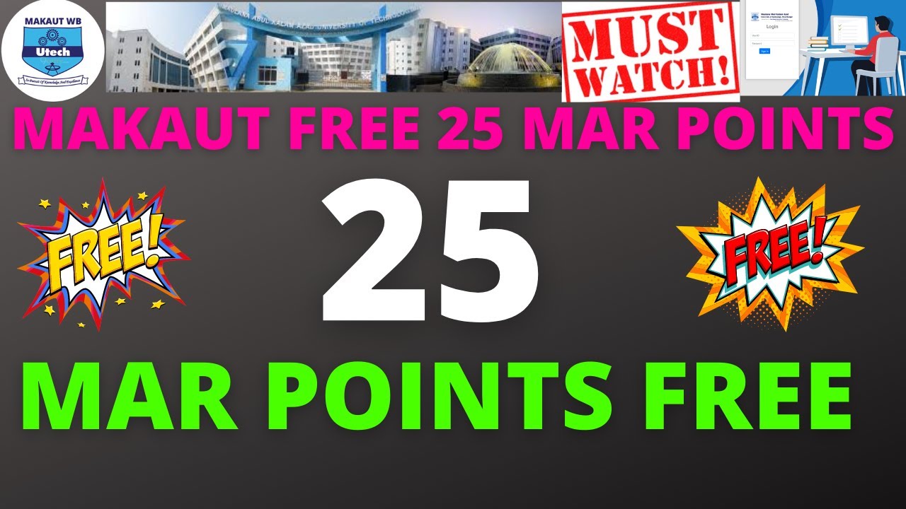 MAKAUT :  GET 25 MAR POINTS FREE  |  Makaut Mar Points Free Certificate