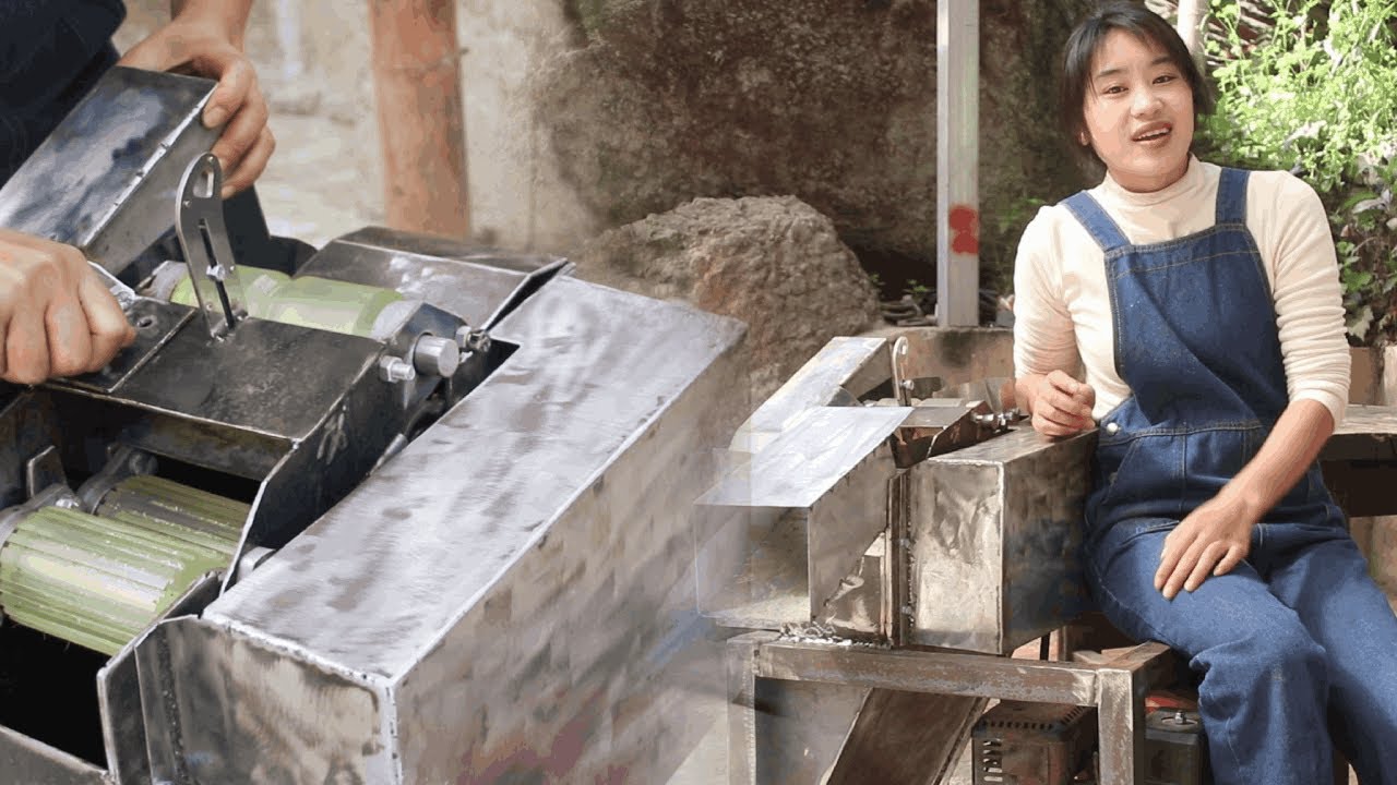 💡打笋容易剥笋难？女孩手搓剥笋机，一天干活赛过半个月！Genius girl rubbed the bamboo shoot peeling machine without drawings|林果儿