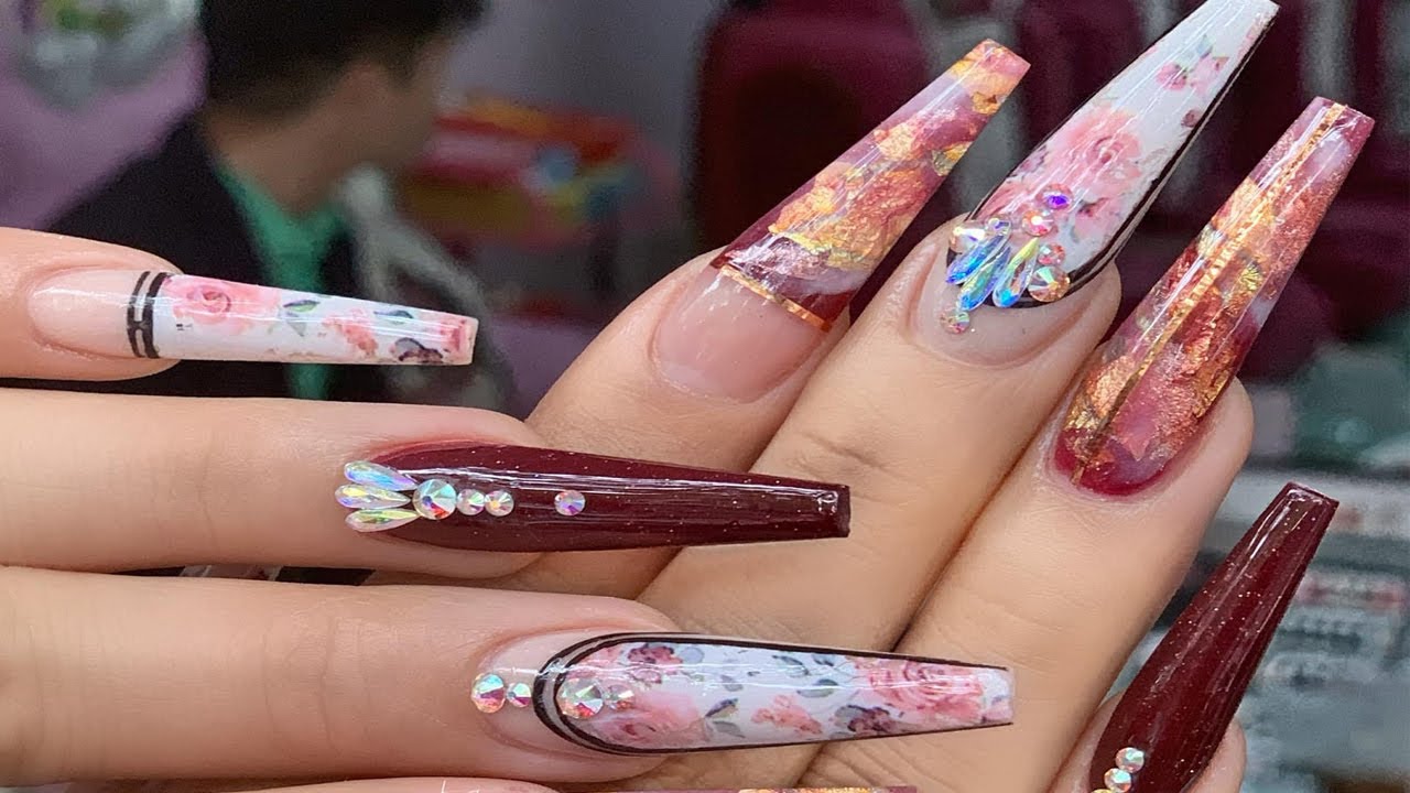 Acrylnägel Frühlingsferien Nägel | #nailtutorial #nagel