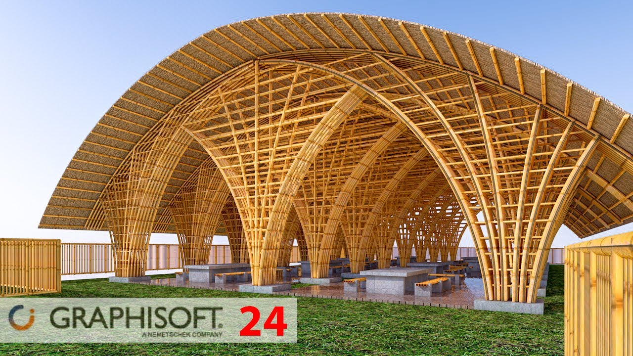 Tutorial Archicad 24 Architecture Bamboo Conference Hall Inspiration