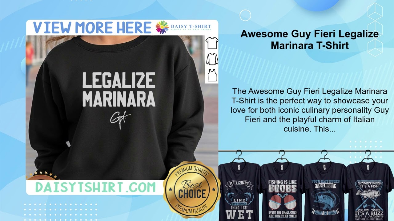 Awesome Guy Fieri Legalize Marinara T-Shirt