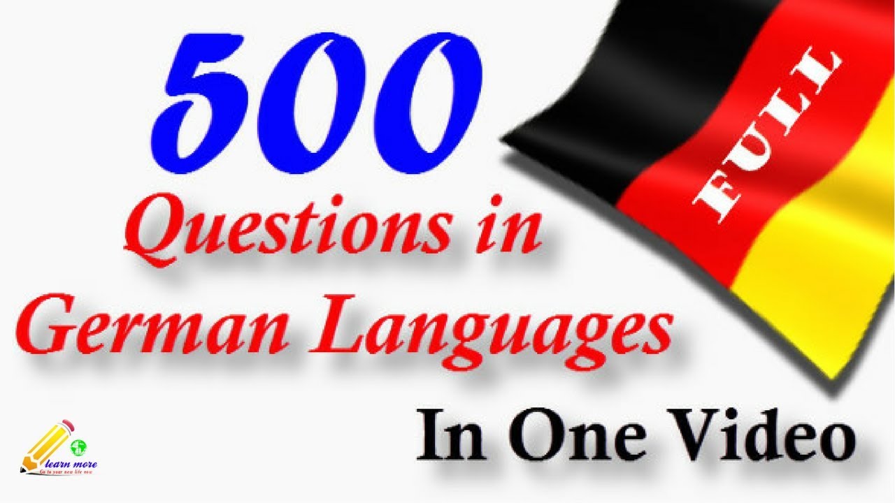 Learn German │ Top 500 Questions │Full│in one video