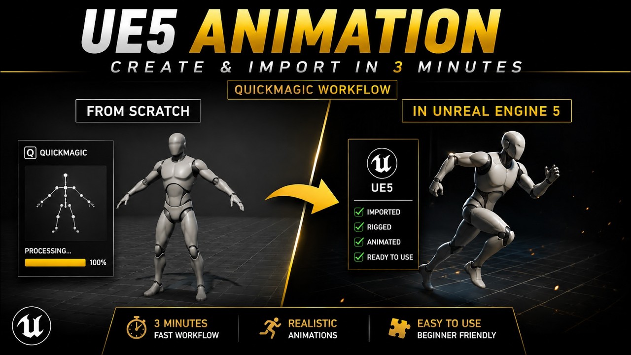 Create UE5 Animations in 3 Minutes (No Mocap Needed)
