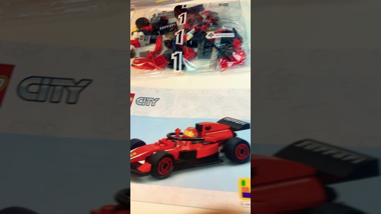 Unboxing LEGO #60443 CITY Formula 1 F1 series: Pit Stop & Pit Crew with Ferrari car