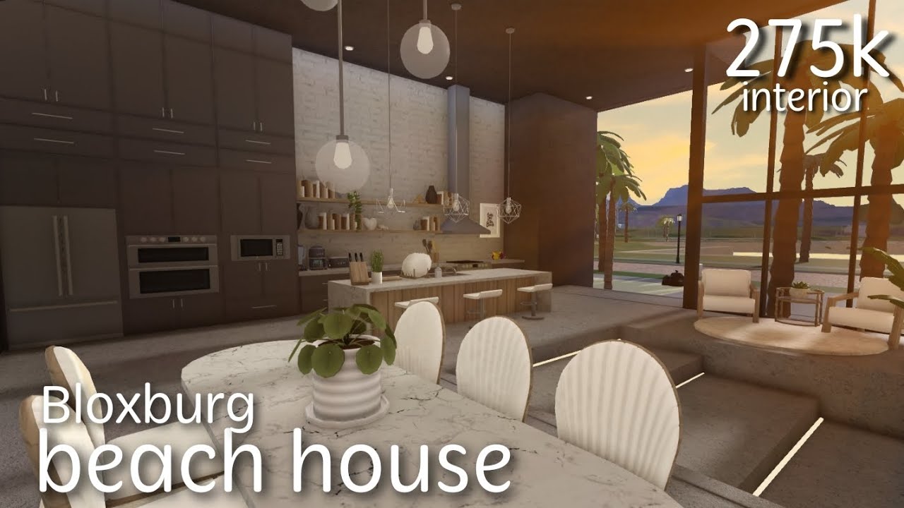 Modern Beach House | Part 2 | Bloxburg Speedbuild